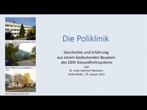 Die Poliklinik - Geschichte und Erfahrung aus einem bedeutenden Baustein des DDR-Gesundheitssystems